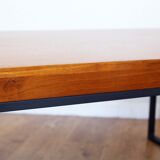 Large teak and metal coffee table