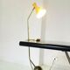 Large Italian brass counterweight lamp, 50s design