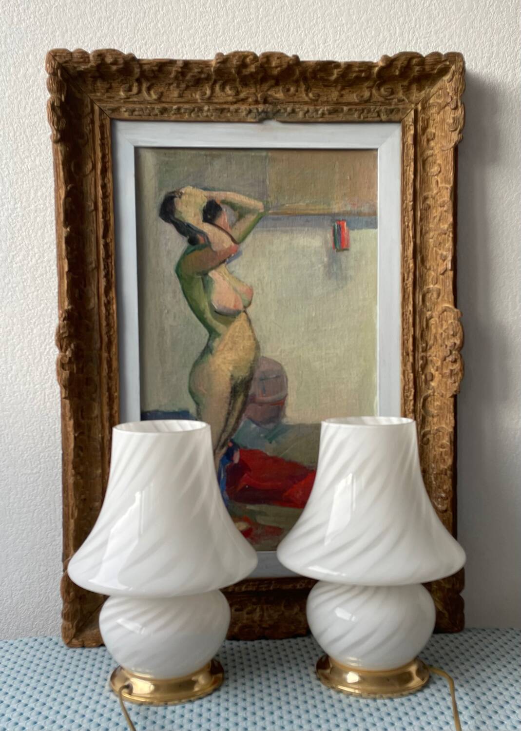 Paire de lampes champignon Murano