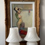 Paire de lampes champignon Murano