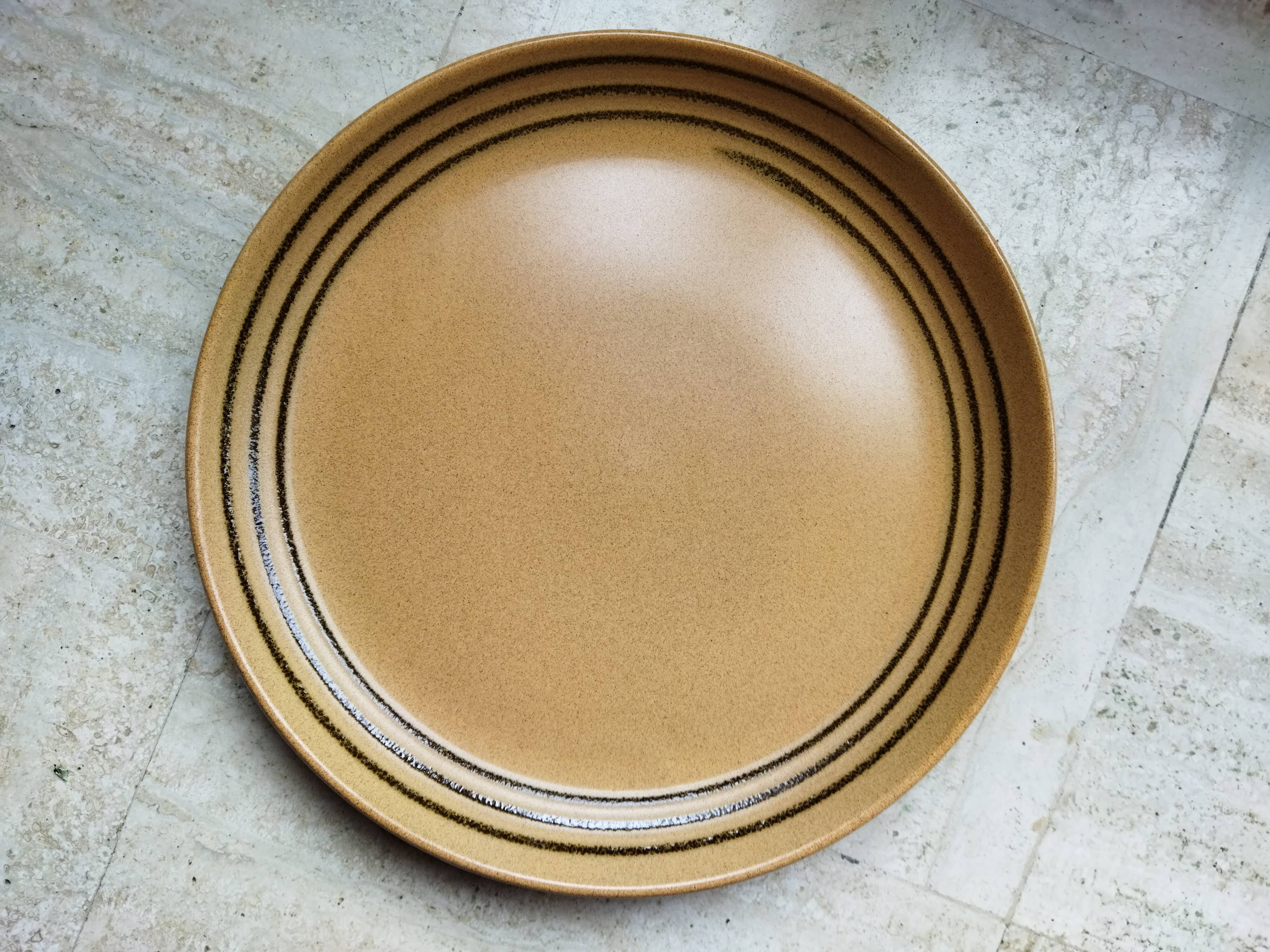 Sarreguemines round dish "Chaumière"