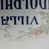 Enamelled and domed plaque Villa Adolphine