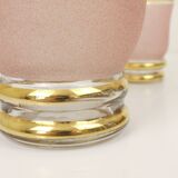 Carafe and pink granite glass