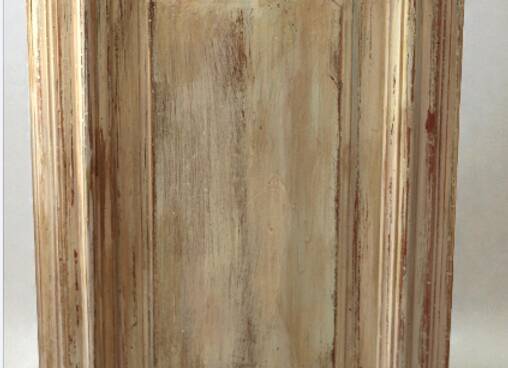 Beige and rust chest of drawers
