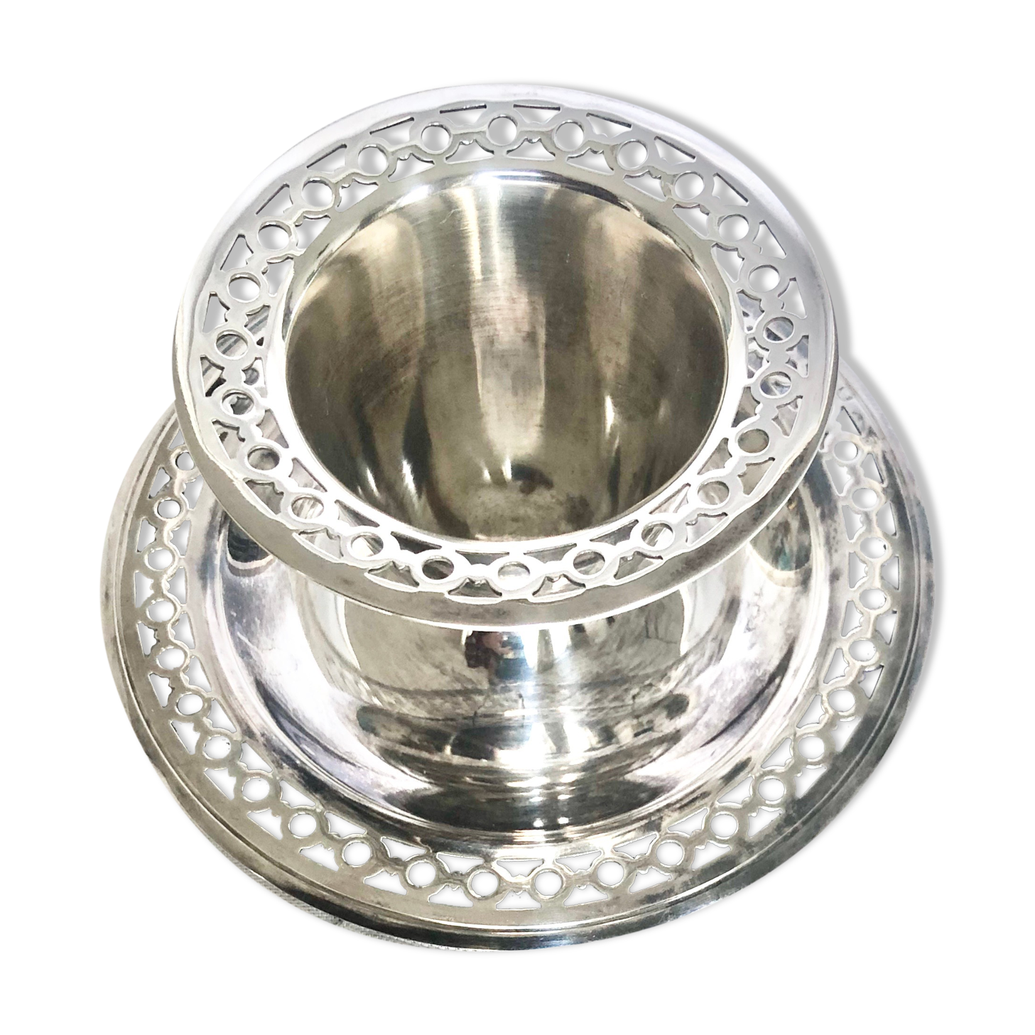 Saint-Médard Goldsmiths - French silver metal hull eggcup