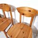 Ensemble de 4 chaises de salle à manger en pin Daumiller