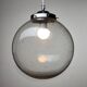 Glass and chrome globe pendant