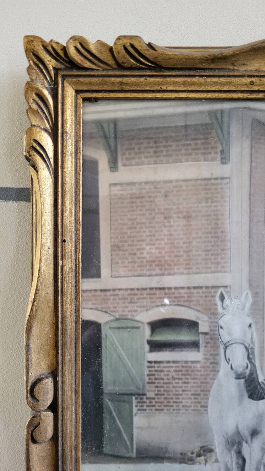 Golden wood photo frame