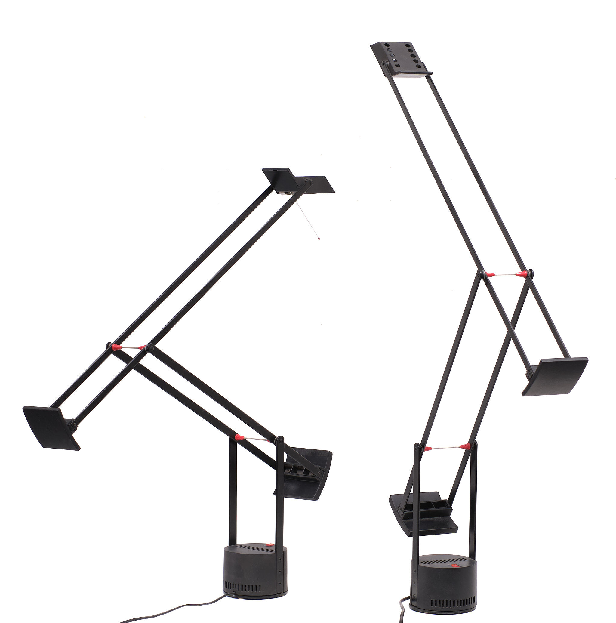 Set Tizio Table Lamps Design Richard Sapper for Artemide 1980s