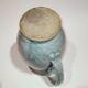 Red and grey glazed stoneware pitcher Signed Height 21 cm