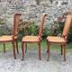Vintage regency cherry chairs with canned backrests and seats