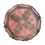 Florentine tray in painted wood, vintage