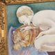 Oil Painting Canvas Psyche Woman Nude with Cat After Leonor Fini