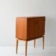 Meuble bar scandinave vintage en teck, années 1950