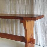 Solid wood bench - mid 20th century