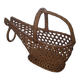 Woven wicker bottle basket
