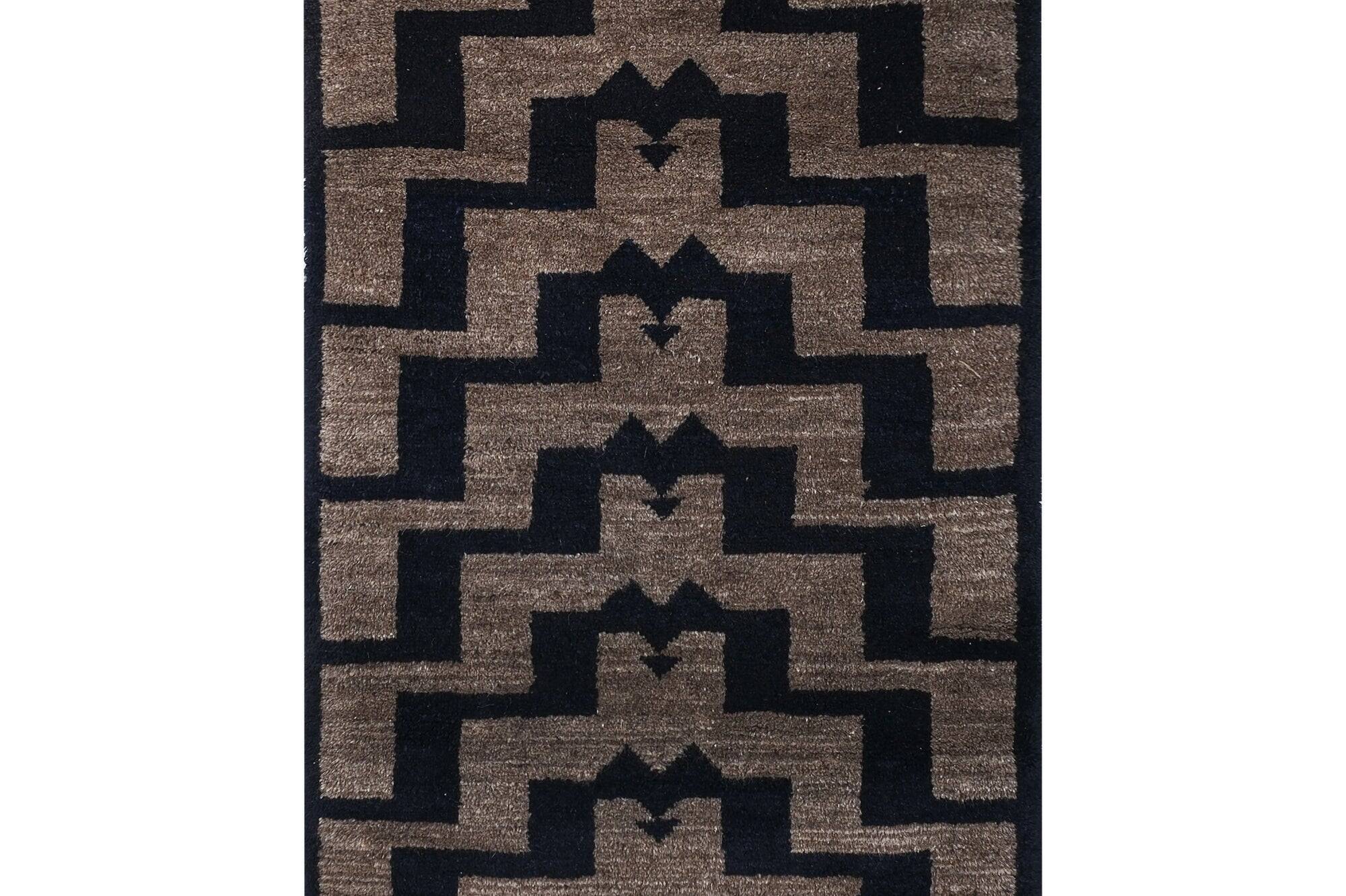 Vintage Turkish handmade rug 85x195 cm