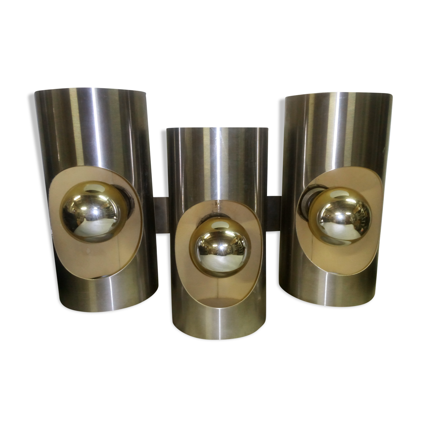 Triple wall lights Editions Pierre Disderot typical 70s