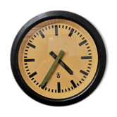 Horloge d’usine modernest est-allemandes de bakelite des années 50 par gw ( geratewerk liepzig )