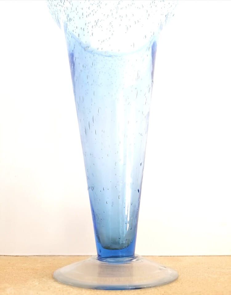 Biot bubble glass vase