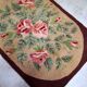 Tapis américain antique fait main en crochet 2,7' x 4,4' (82 cm x 134 cm) années 1900 - 1B647