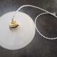 Old lampshade suspension opaline white smooth tbe art deco 1940 Ø 26 cm TBE