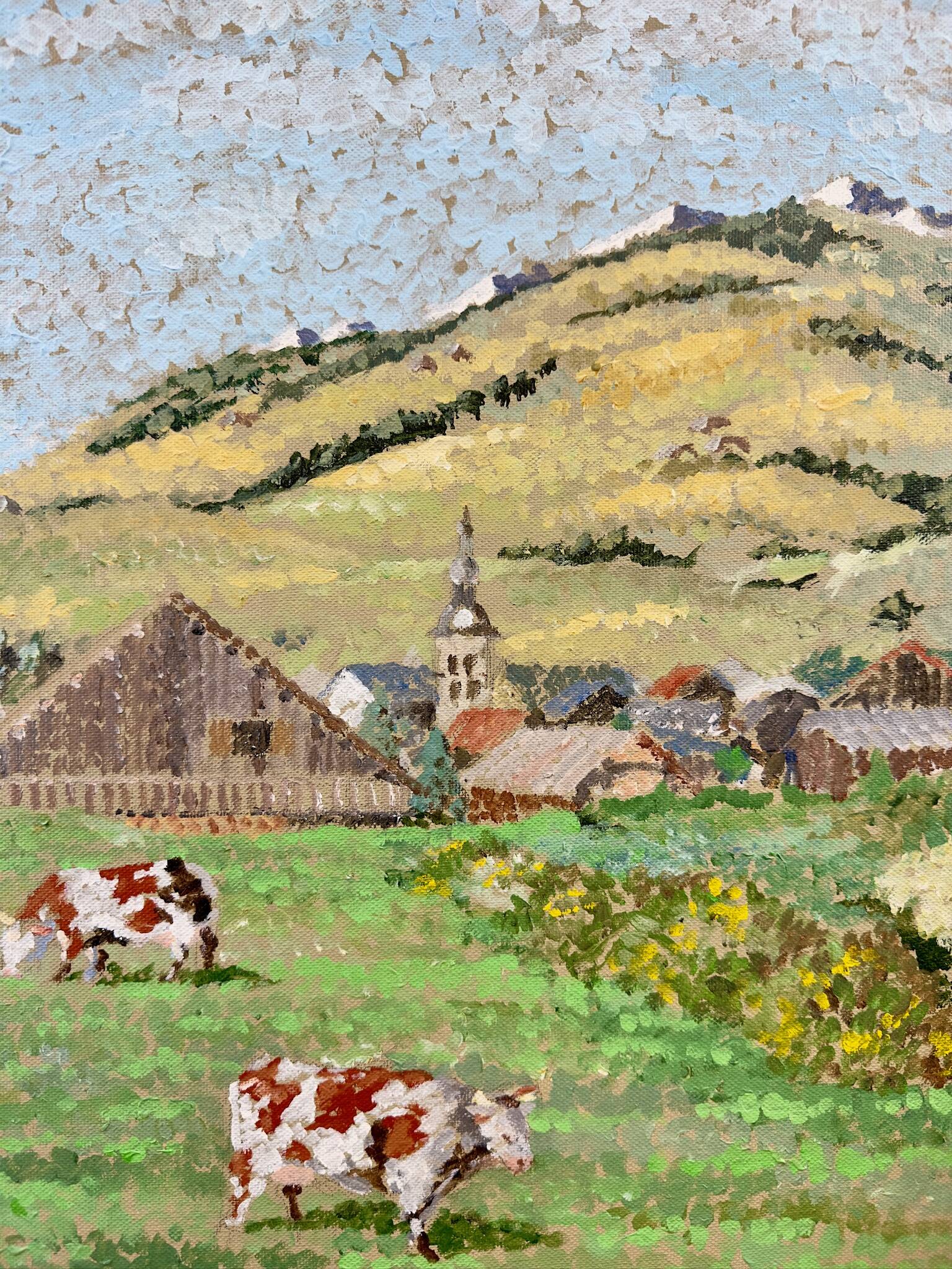 Oil painting of a mountain landscape – Didier TERME (1952)