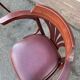 Curved wooden desk chair