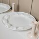 Set of 2 vintage ceramic plates - white glaze, fruit relief - Mid-Century design - Italy 1980s - decorative bowls, wedding decoration, gift