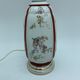 Foot antique porcelain lamp has early 20th century bird decoration (Limoges Paris?)