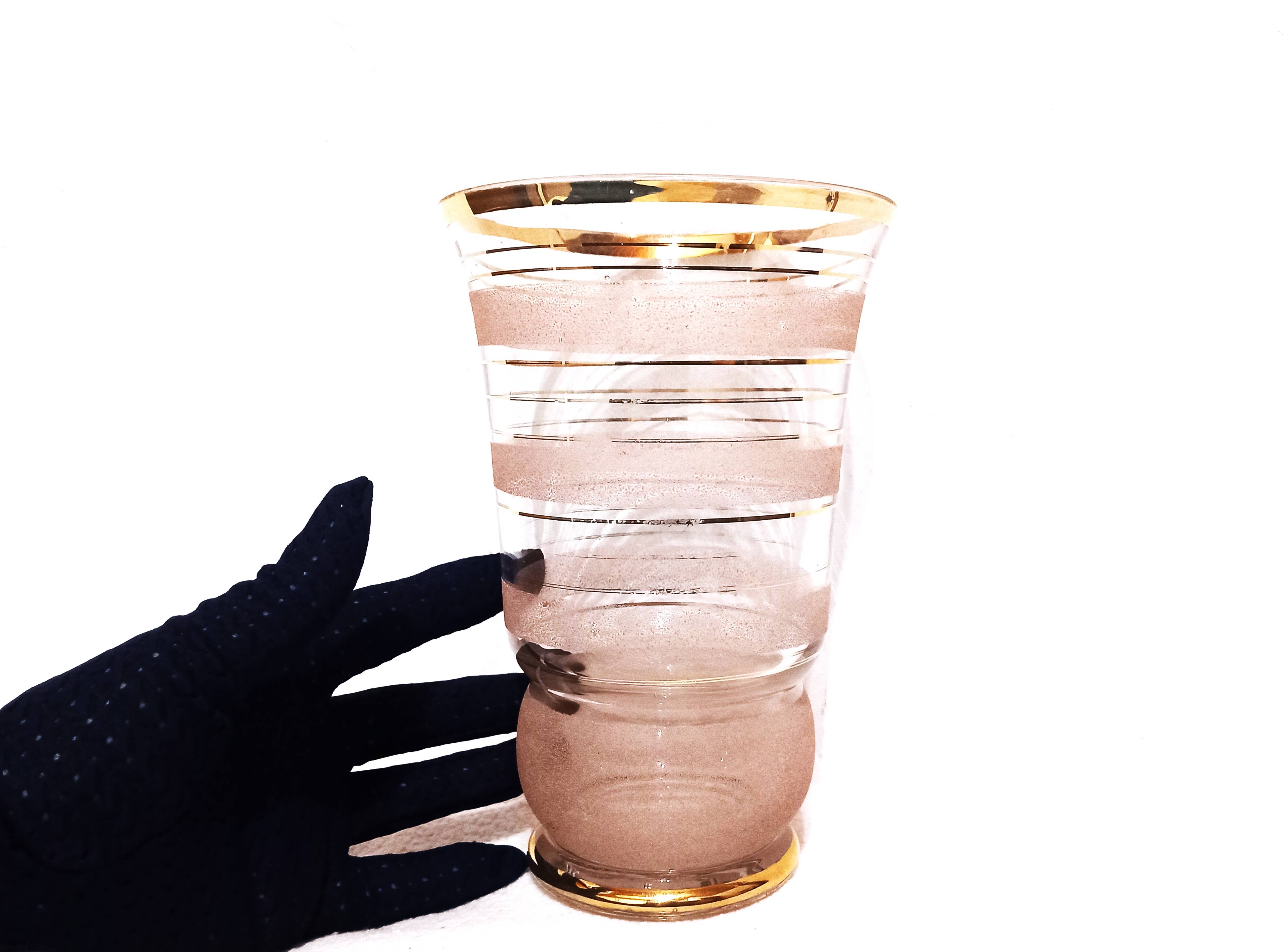 Pink granite glass vase - 1950s