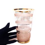 Pink granite glass vase - 1950s