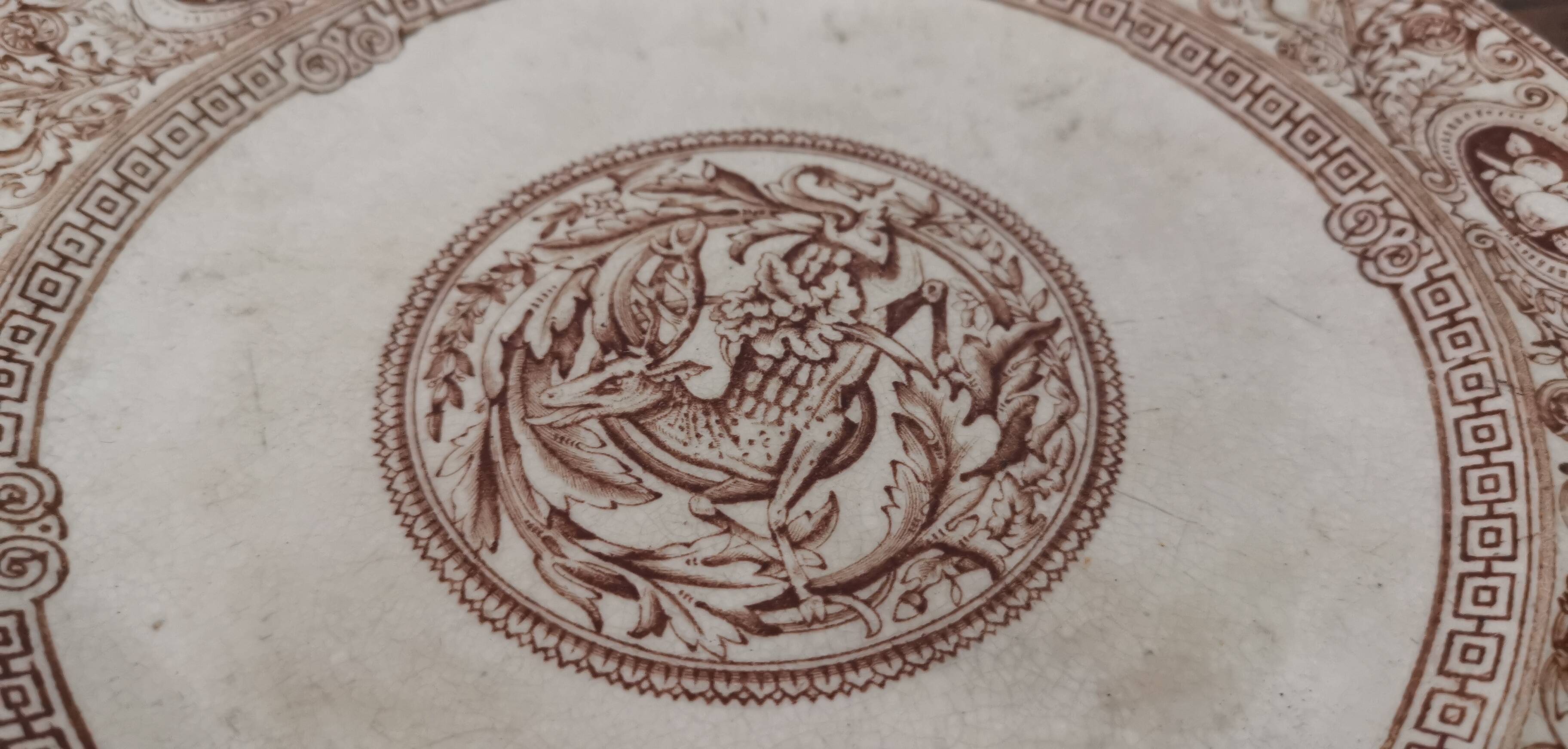 Shower pedestal dish Brownfield & Sons Porcelain Trade Mark Rienzi