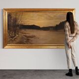 Great signed landscape, Franz Bombach (1857-1933)