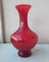 Red glass vase