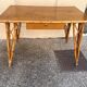 vintage 1960s rattan desk with Eiffel Tower legs