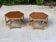 2 tables basses en bambou vintage
