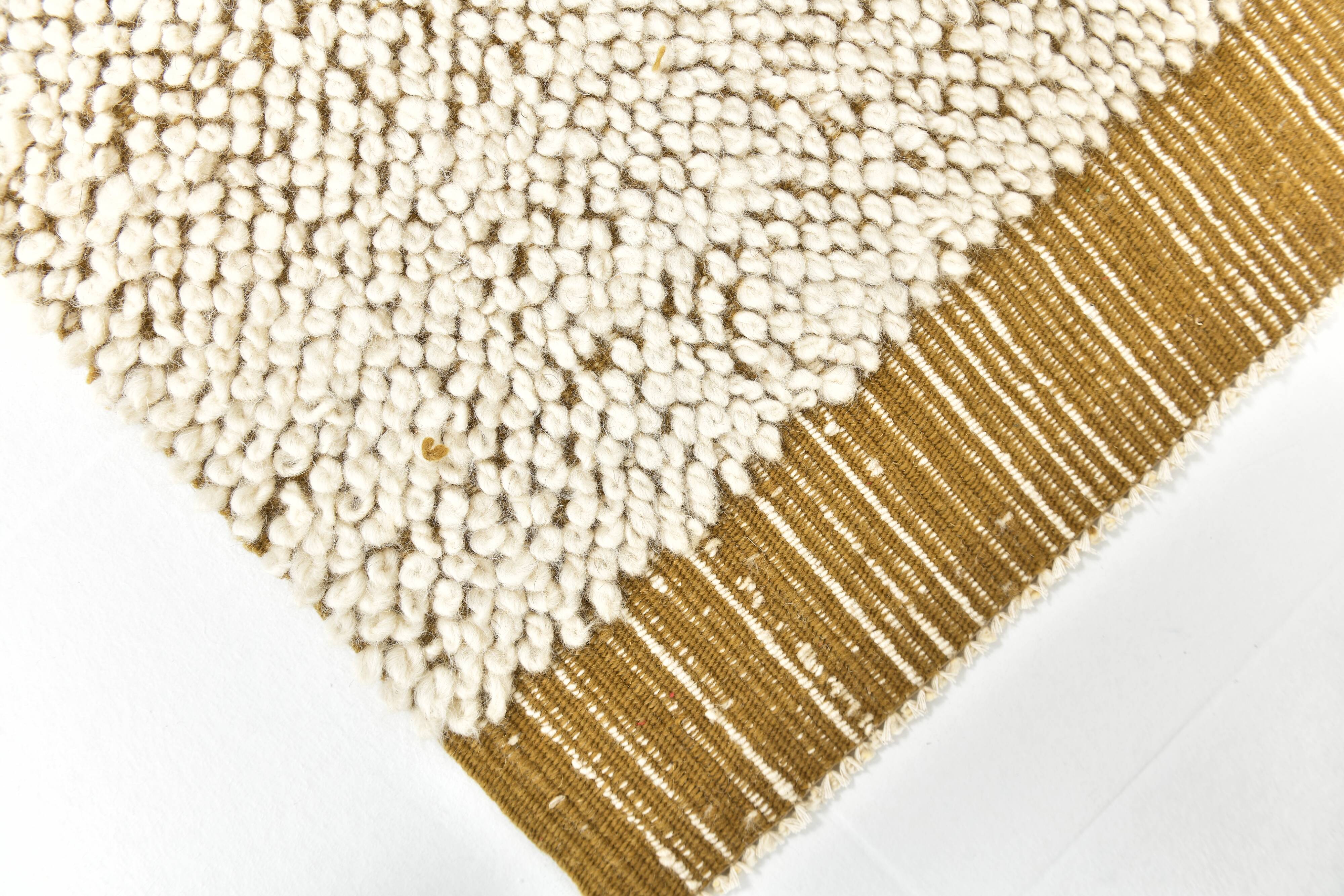 Dark Mustard Beige Ethnic Vintage Rug, 130x215Cm