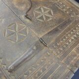 Old wedding chest in carved wood Nepal or India
