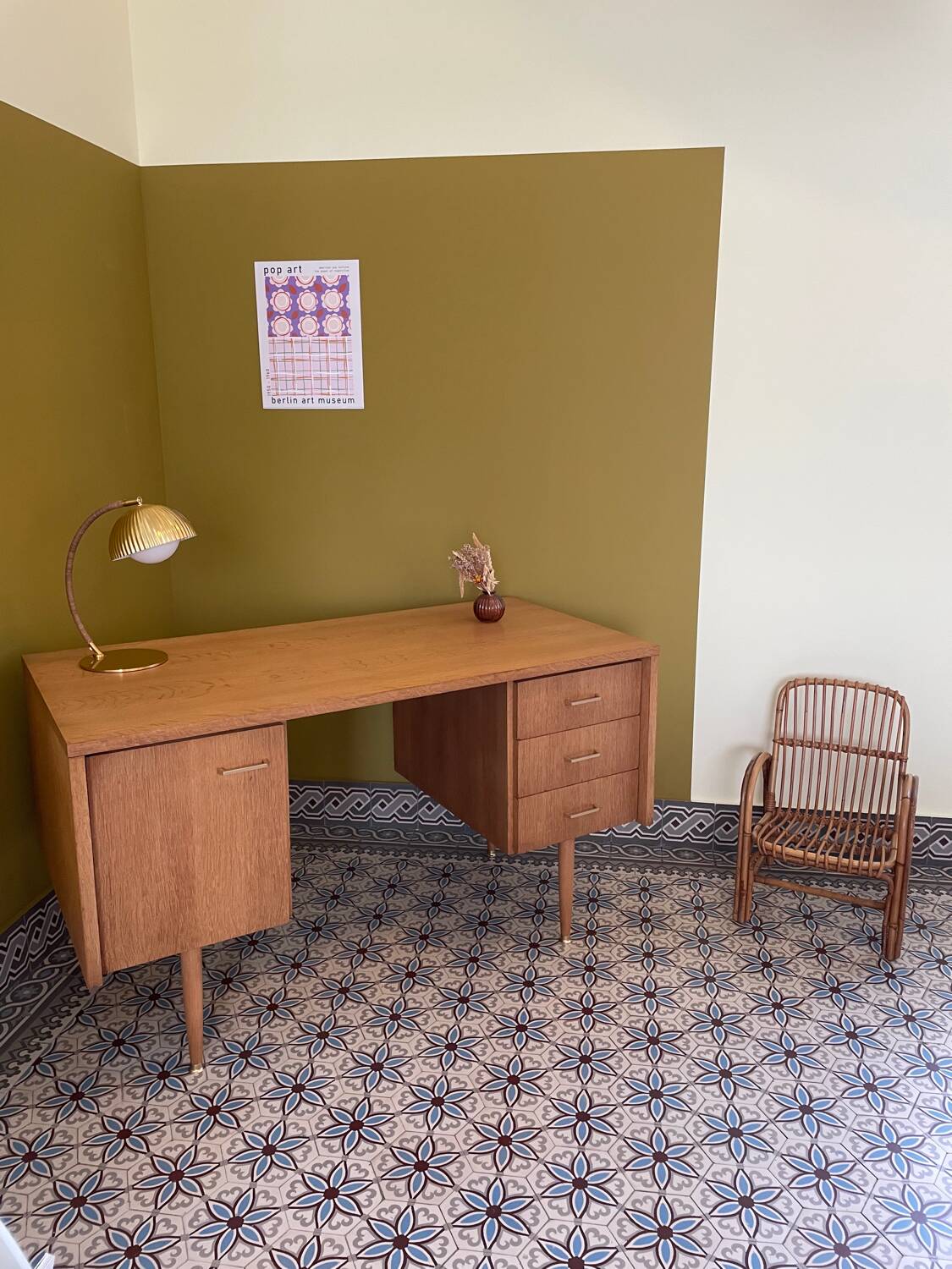 Bureau en bois vintage 60-70