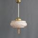 Art Deco Stab-Pendant Light with Marbled Glass Shade, Germany 1930s