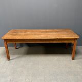 Large oak farmhouse table from France, early 1900s