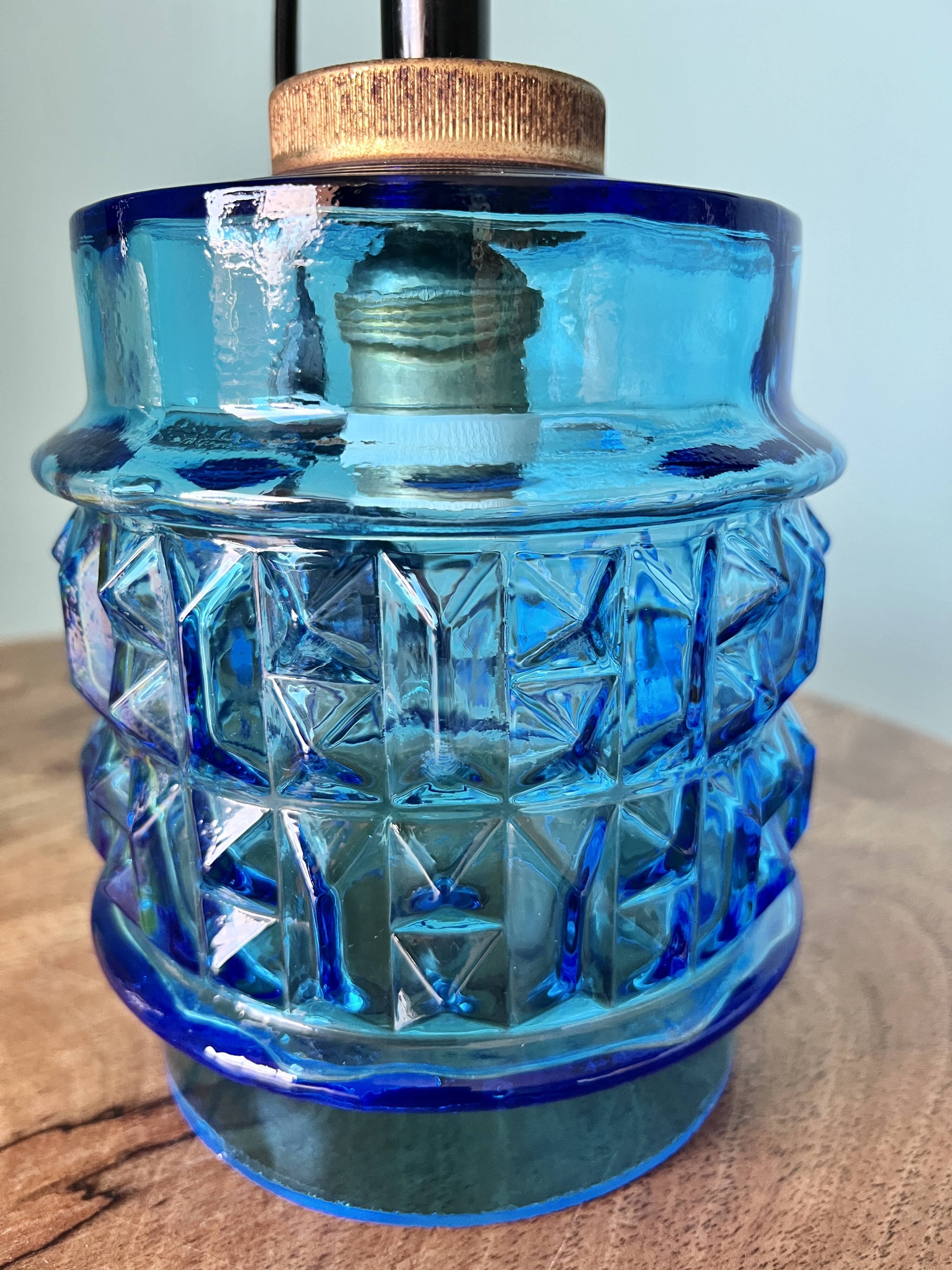 Mid century lamp / Danish lamp shade / 1960's / art deco lamp