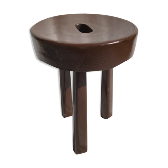Painted wooden tripod stool