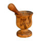 Ancient mortar and pestle, solid wood