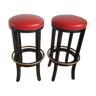 Red leather brasserie bar stools