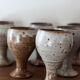Set of 6 ceramic glasses Roger jacques Grès du Puisaye