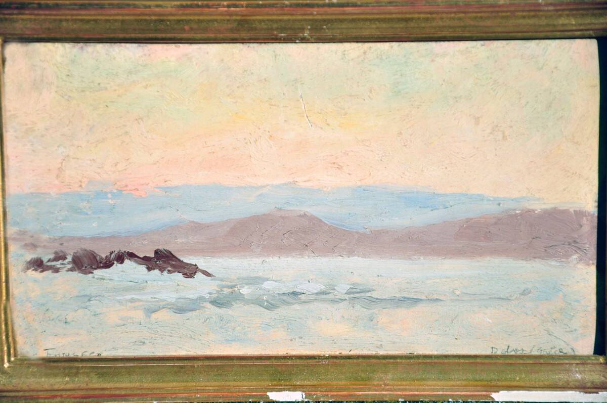 Gaston Simoës de Fonseca: 4 oils on wood (landscapes in Greece)