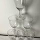 6 antique stemmed glasses