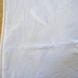 Lot de 12 serviettes coton damassé brodées main